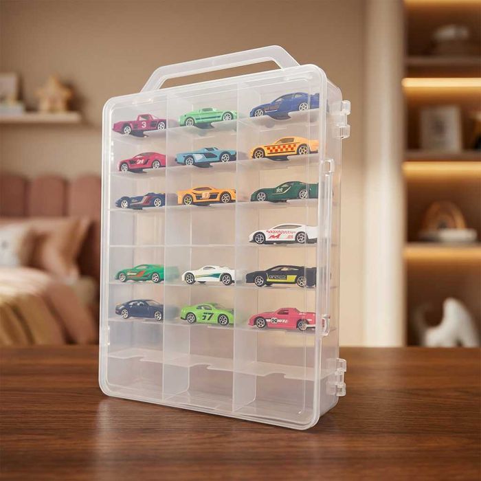 Cutie depozitare masinute 46 compartimente Organizator masini jucarie
