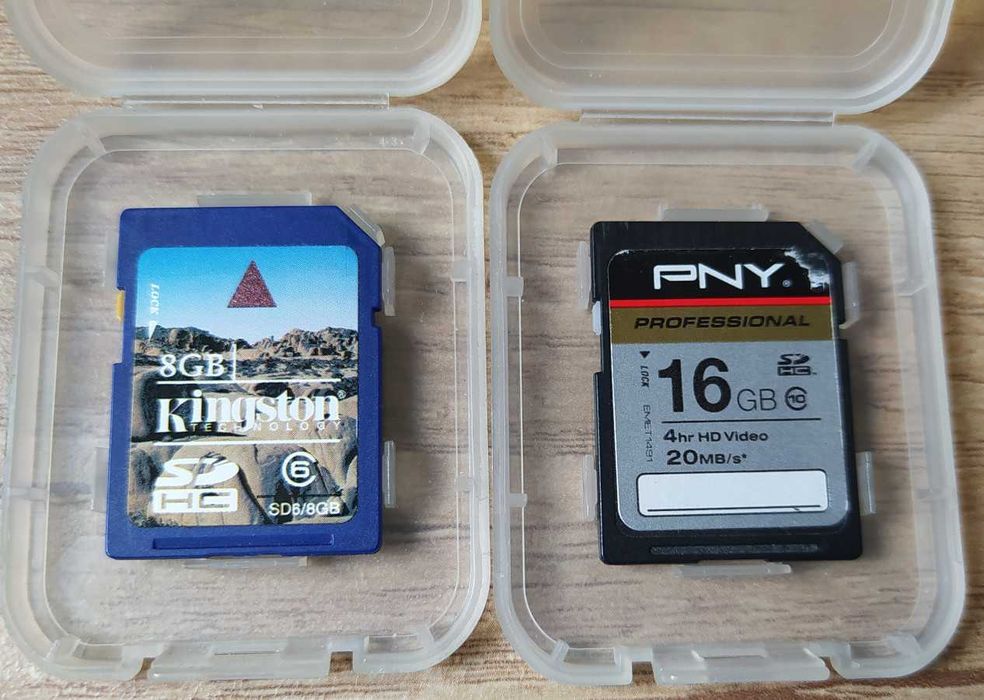 Set card-uri SDHC, Kingston 8GB si PNY Professional 16GB (class 10)