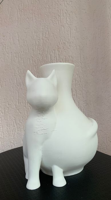 Vază albă 3D - design unic, se pot realiza si alte modele la comanda!