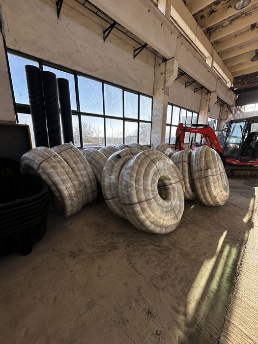 Дренажна тръба с геотекстил ф110 sn8  Септични ями Септичен Резервоар