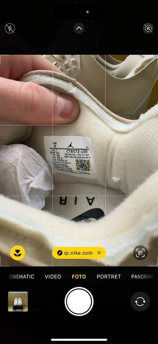 Jordan 4 x Off White 41