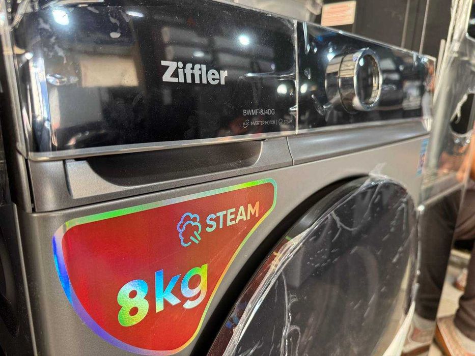 Стиральная машина Ziffler 8 кг BWMF-8J4DG Inverter Steam