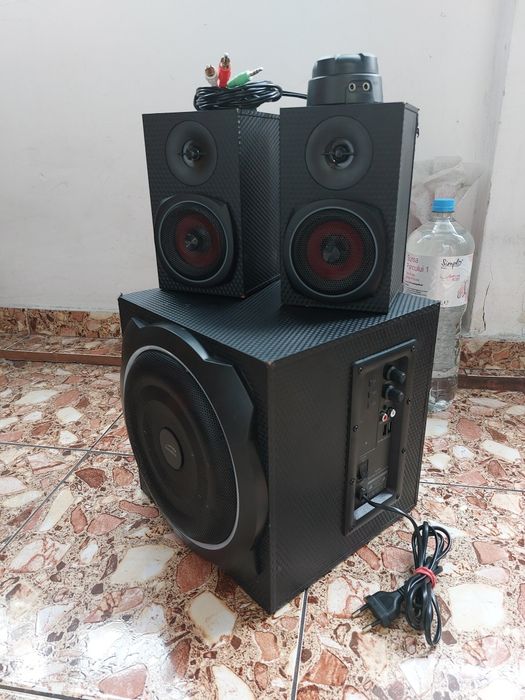 Boxe 2.1 SpeedLink Carbon RGB 60W, Bluetooth, Subwoofer activ, sateliti
