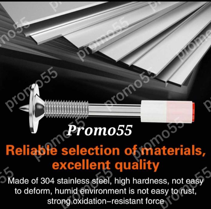 Професионални Кръгли Стоманени Пирони с Резба и Гайка за Пистолет