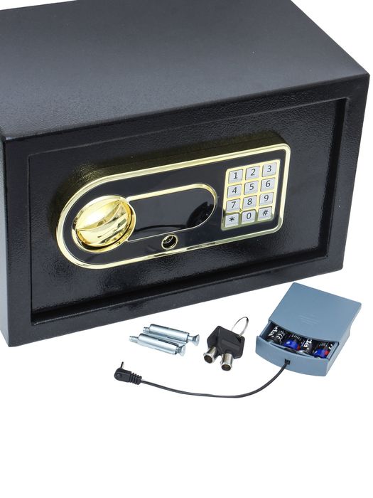 Электронный сейф 31х20х20 + аварийный Повербанк Металический сейф