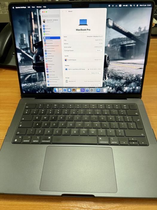 Macbook M3 Pro 18 bg Ram,512 gb hard disk