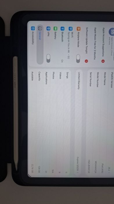 Ipad 11 ( A 16 ) Albastru -128 GB + Pix Zoopie+Husa/Folie