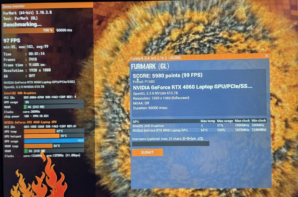 Laptop gaming MSI i7 13620H 16GB DDR5 RTX 4060