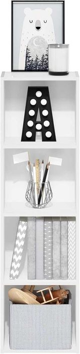 Етажерка с 4 рафта Furinno PASIR етажерка за книги или друго бяла