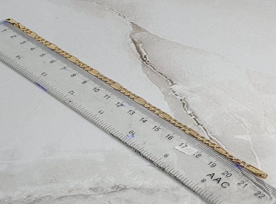 Brățară bărbătească din aur de 14K – lungime 21,5 cm – gramaj 3,46 g