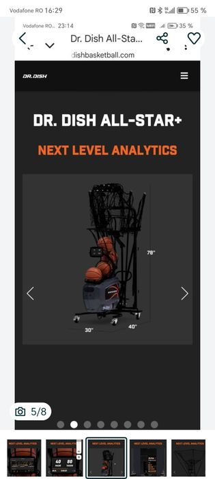 Vând tun / aparat de aruncat mingi baschet