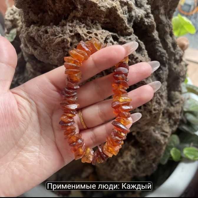 Браслет из натурального янтаря. Новый.
