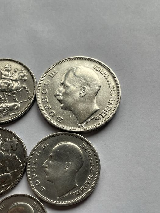 Сребърни монети 1930 година. 5, 10, 20, 50 и 100 лева.