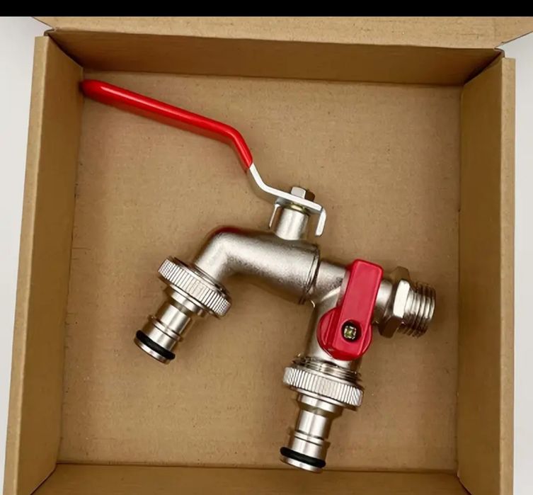 Садовый кран нержавеющий