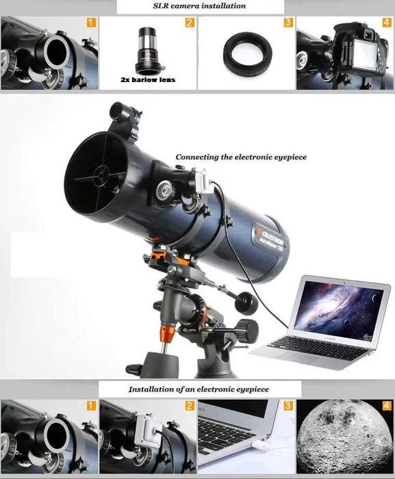 Телескоп Celestron AstroMaster 130 EQ Pro. Оригинал Teleskop Telescope
