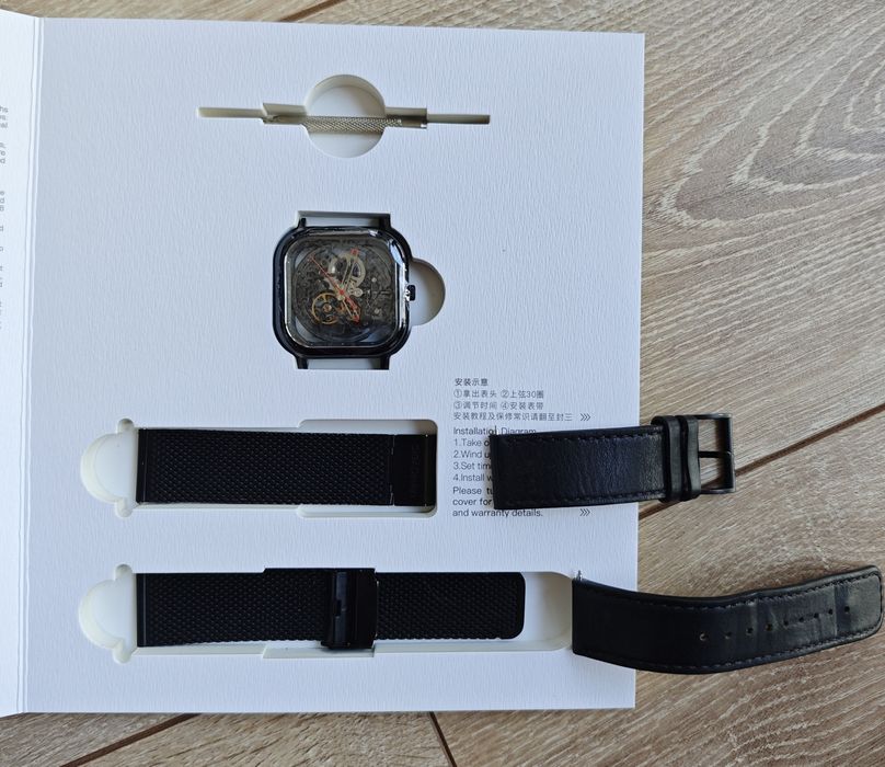 CIGA Design Series C Skeleton Automatic – Механичен часовник, Сапфирено стъкло + кожена и метална каишка