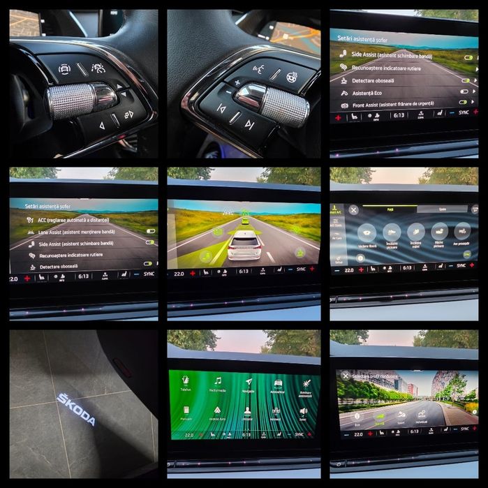 Skoda Octavia IV Style 2021 2.0TDI Skoda Crystal Lighting Tabletă Climă 3 Zone  Bord Virtual Scaune Electrice Jante 18" Lane Side  ACC  Front Keyless