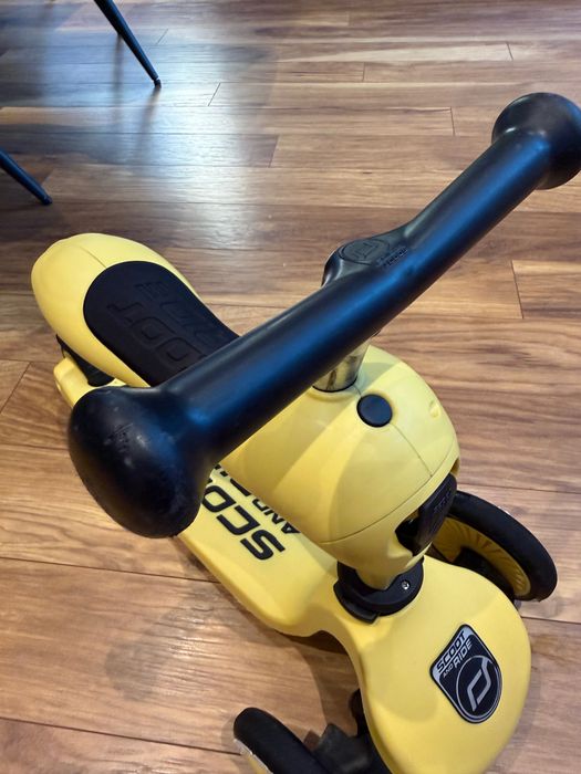 Детска тротинетка Scoot & Ride, 2 в 1 скутер и колело за баланс, Лимон