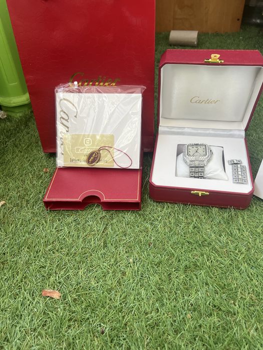 Ceas Cartier full box Moissanite VVS cadou calitate premium