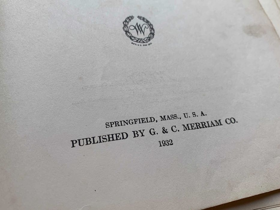 Dictionar Webster 1932 vintage Merriam