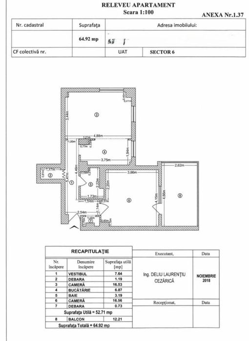 Apartament 2 camere | Decomandat | M. Lujerului | 1980