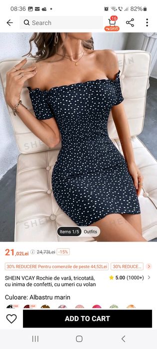 Rochite Noi Marca Shein