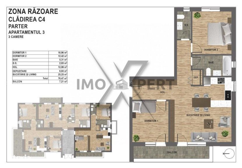 Apartament 3 camere, orientare sud bloc nou zona Vivo Mall