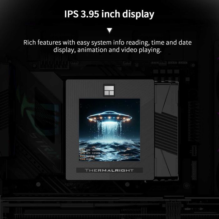 Cooler procesor aer CPU PC Desktop Thermalright Phantom Spirit 120 Vision EVO 7 Conducte Ecran Magnetic de 3,95’’ AMD AM4/AM5 Intel LGA1700/1851/115x
