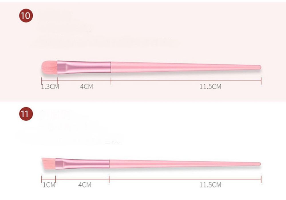 Комплект четки за грим (13 части) + Калъф