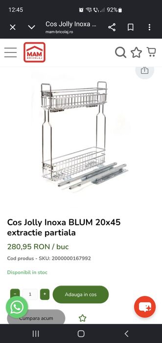 JOLY 20x45 inoxa