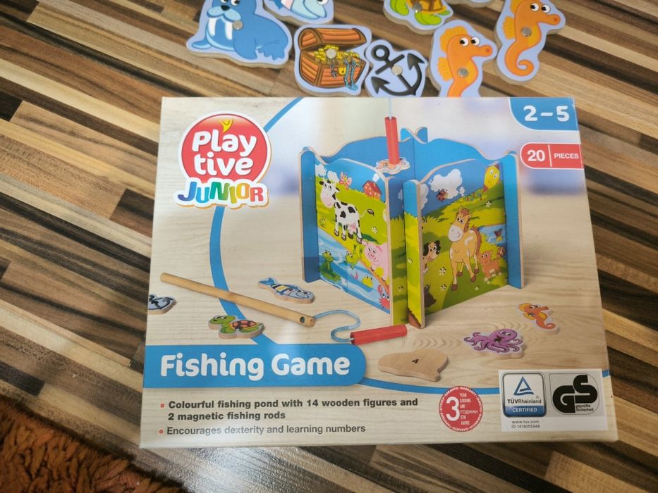 Joc magnetic de pescuit din lemn