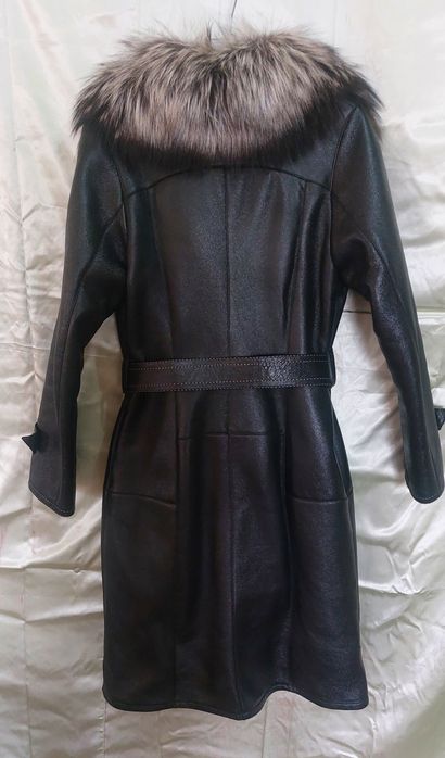 Кожаная дубленка с мехом