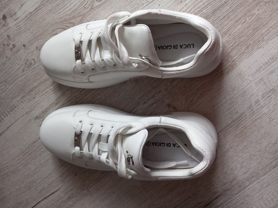 Sneakers bărbați ușori Luca di Gioia Albi