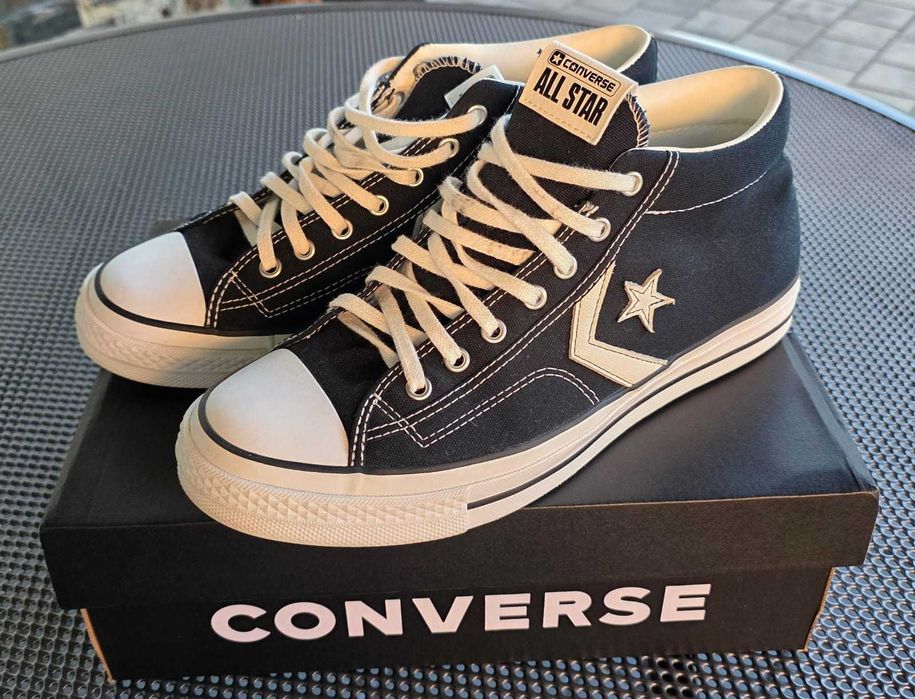 Converse, Tenisi mid-high Star Player 76, Negru, 44,5