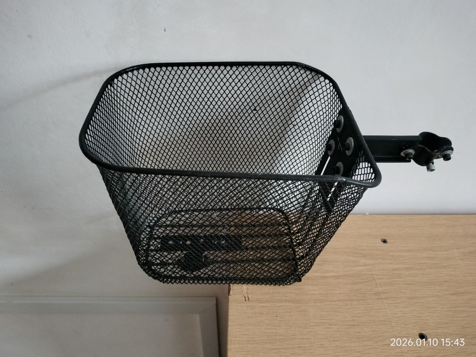 Coș metalic frontal pentru bicicletă, detașabil
