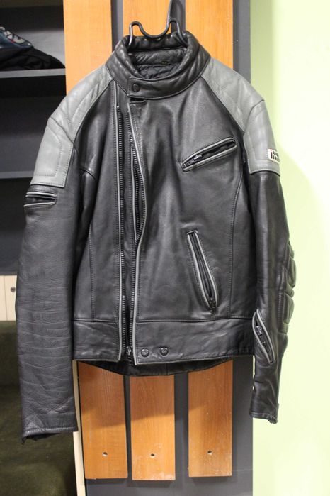 IXS, мъжко кожено яке, рамер 54, черно