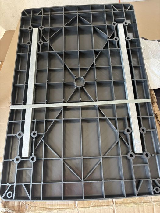 Cărucior platformă pliabil cărucior 150kg capacitate 83×70×46cm, Negru.