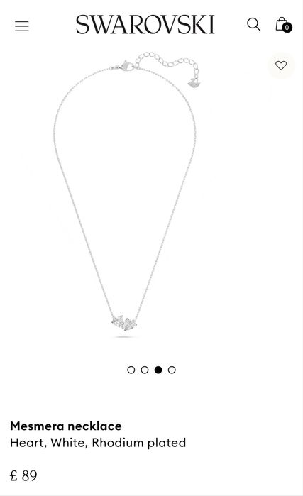 Колие Сваровски - две сърца