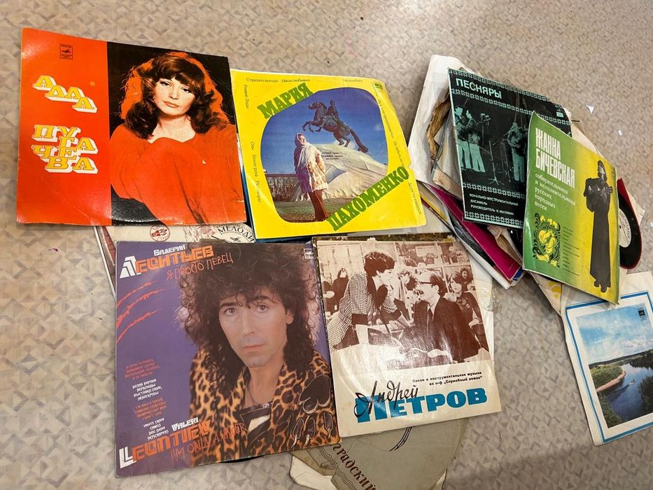 Виниловын пластинки.  Много