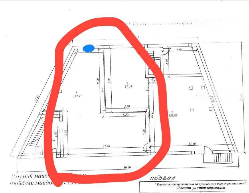 114 кв.м Склад Офис ул.Беруний Чорсу по 4.5 у.е за кв.м Подвал