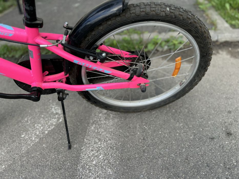Bicicletă copii OMEGA - Roz Vibrant, Marime 12”