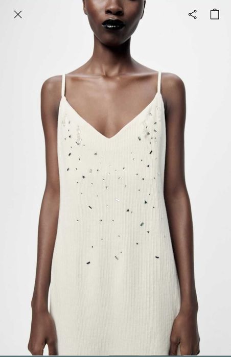 Rochie lejera cu cristale Zara