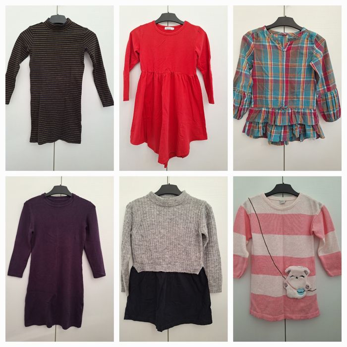 Rochie groasa gradi iarna primavara maneca lunga 116-122 fetite 6 7 an