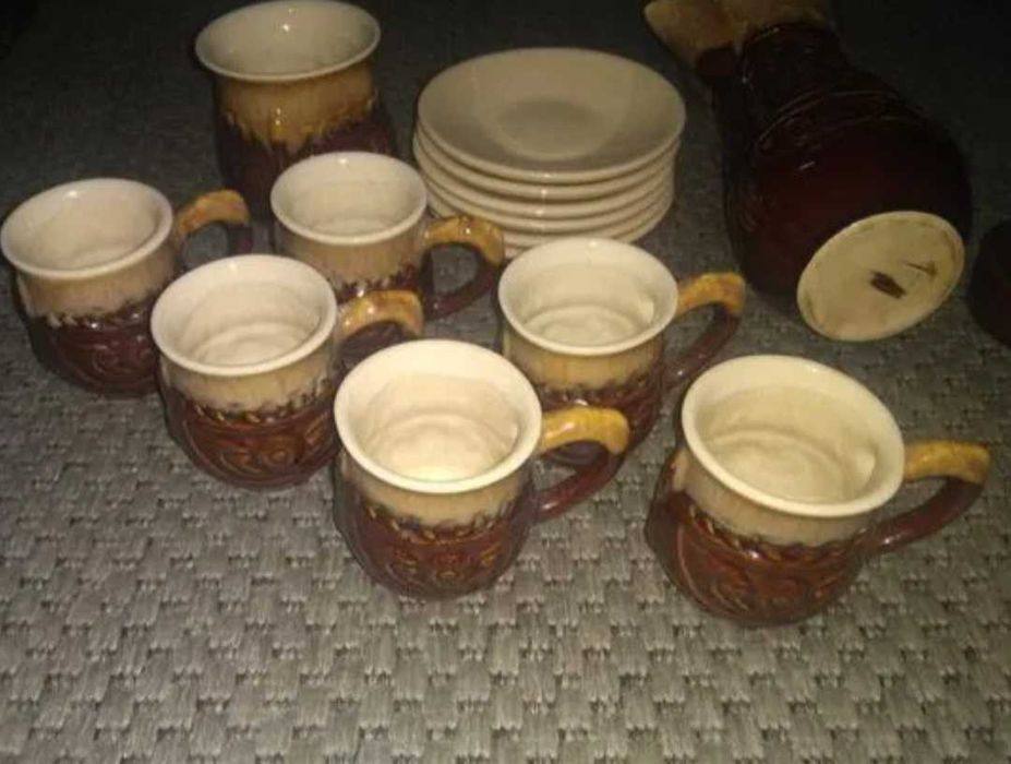 Продам глиняный кофейный сервиз времён СССР