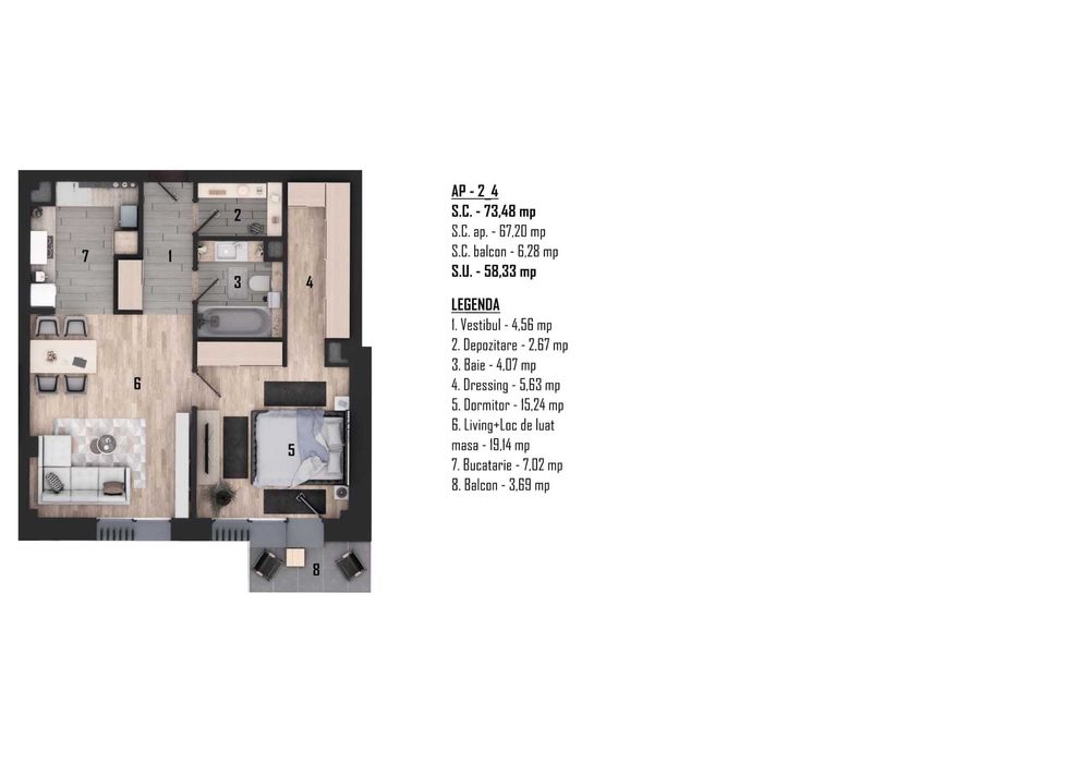 Apartament de vânzare – Nr. 17 | Sophie Residence, Oradea