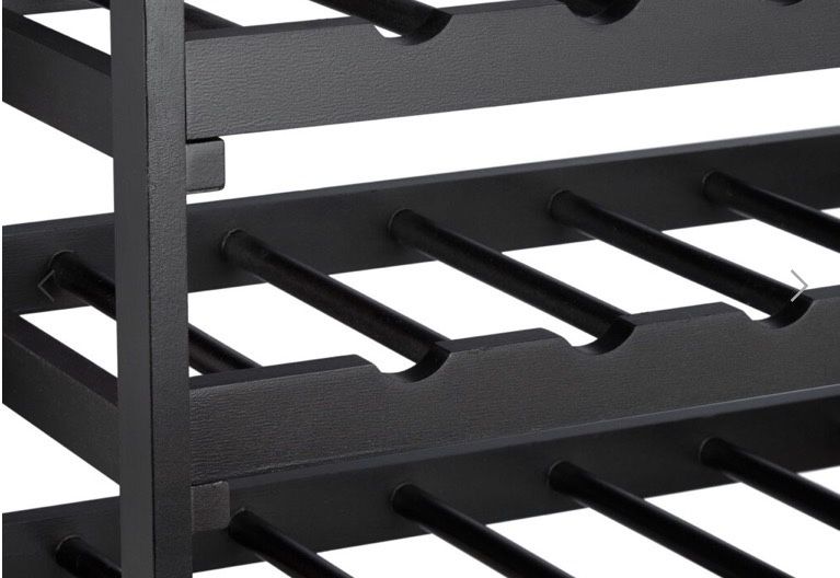 2 Rafturi de lemn pentru depozitare sticle de vin