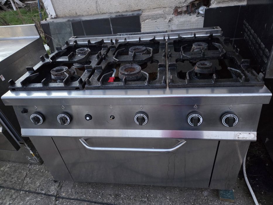 Aragaz de putere, din inox, 4-6 ochiuri