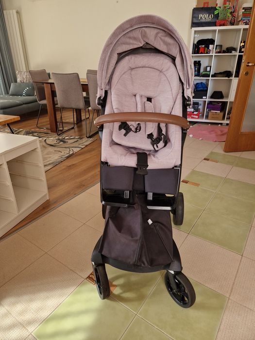 Stokke Xplory V6 lilac/black, brown leather