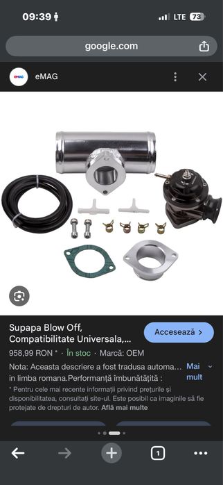 Valva universala blow off