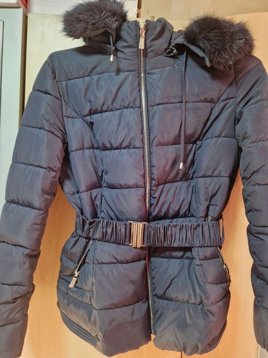 Тъмни синьо зимно яке